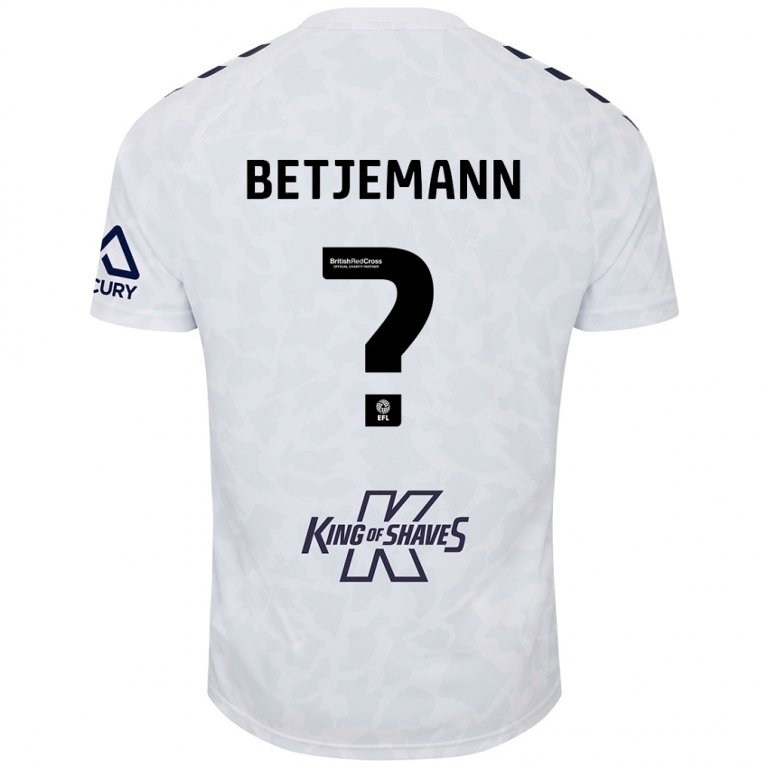 Niño Camiseta Elliot Betjemann #0 Blanco 2ª Equipación 2024/25 La Camisa Chile