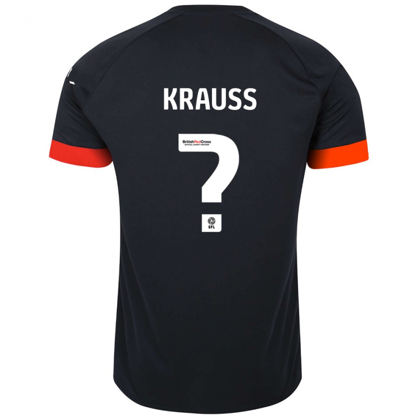 Niño Camiseta Tom Krauß #0 Negro Naranja 2ª Equipación 2024/25 La Camisa Chile