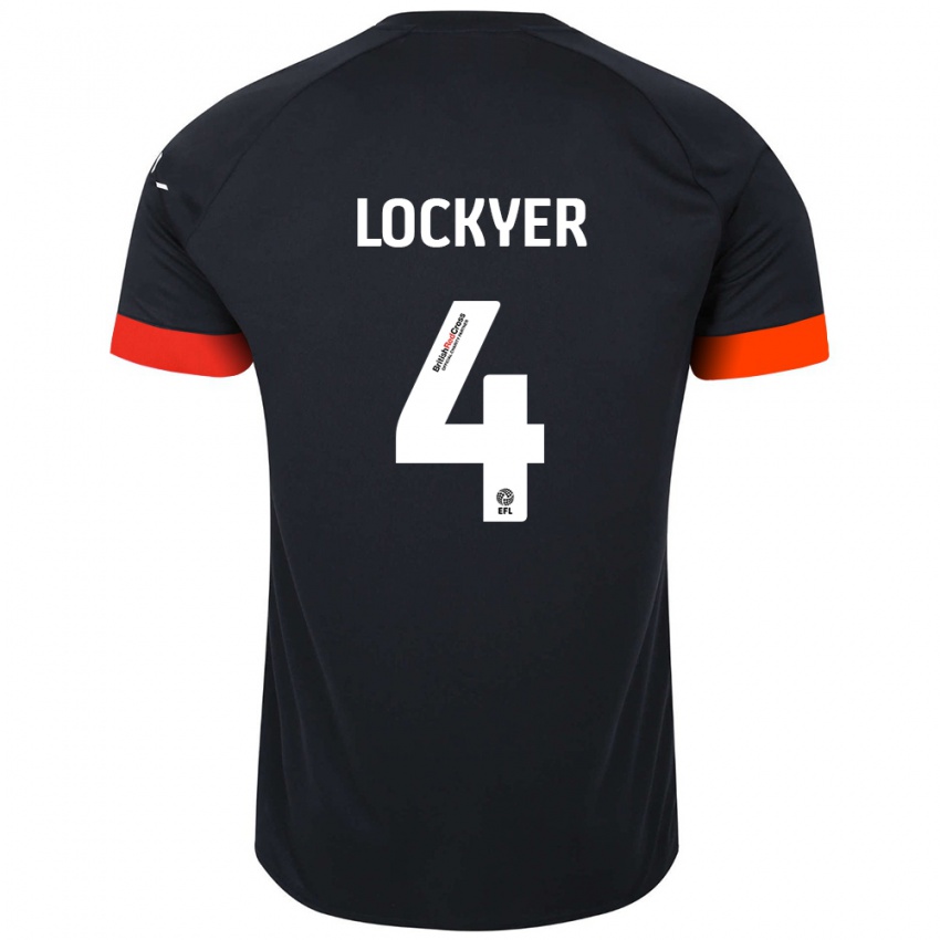 Niño Camiseta Tom Lockyer #4 Negro Naranja 2ª Equipación 2024/25 La Camisa Chile