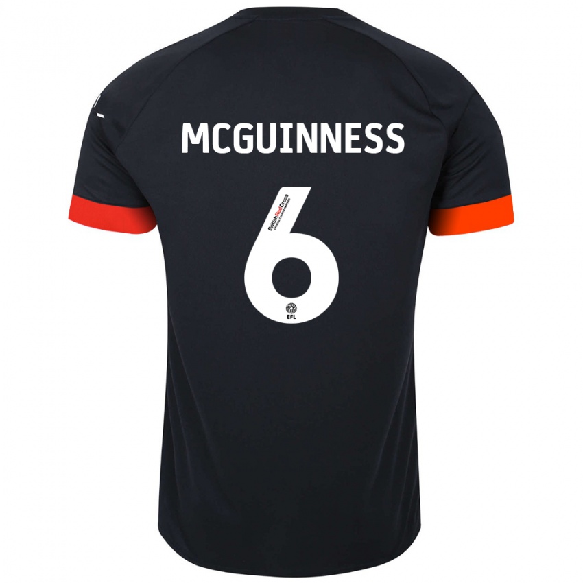 Niño Camiseta Mark Mcguinness #6 Negro Naranja 2ª Equipación 2024/25 La Camisa Chile