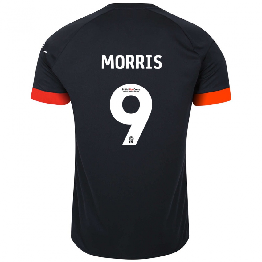 Niño Camiseta Carlton Morris #9 Negro Naranja 2ª Equipación 2024/25 La Camisa Chile