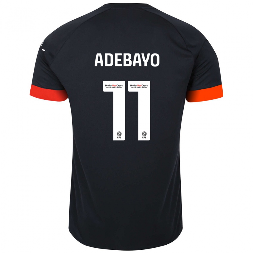 Niño Camiseta Elijah Adebayo #11 Negro Naranja 2ª Equipación 2024/25 La Camisa Chile