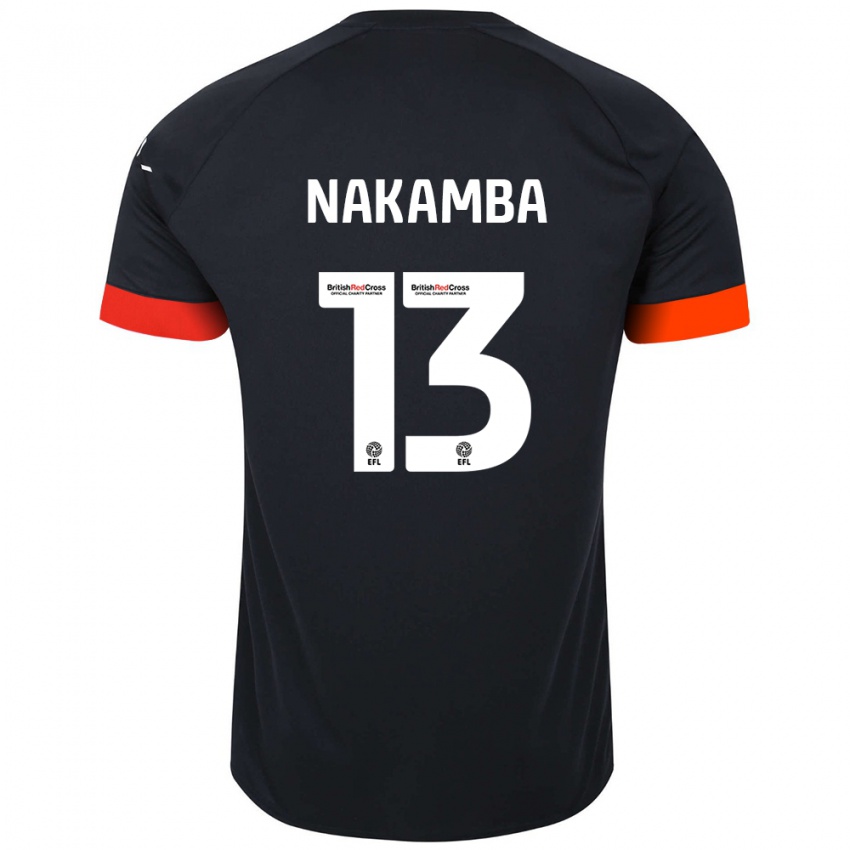 Niño Camiseta Marvelous Nakamba #13 Negro Naranja 2ª Equipación 2024/25 La Camisa Chile