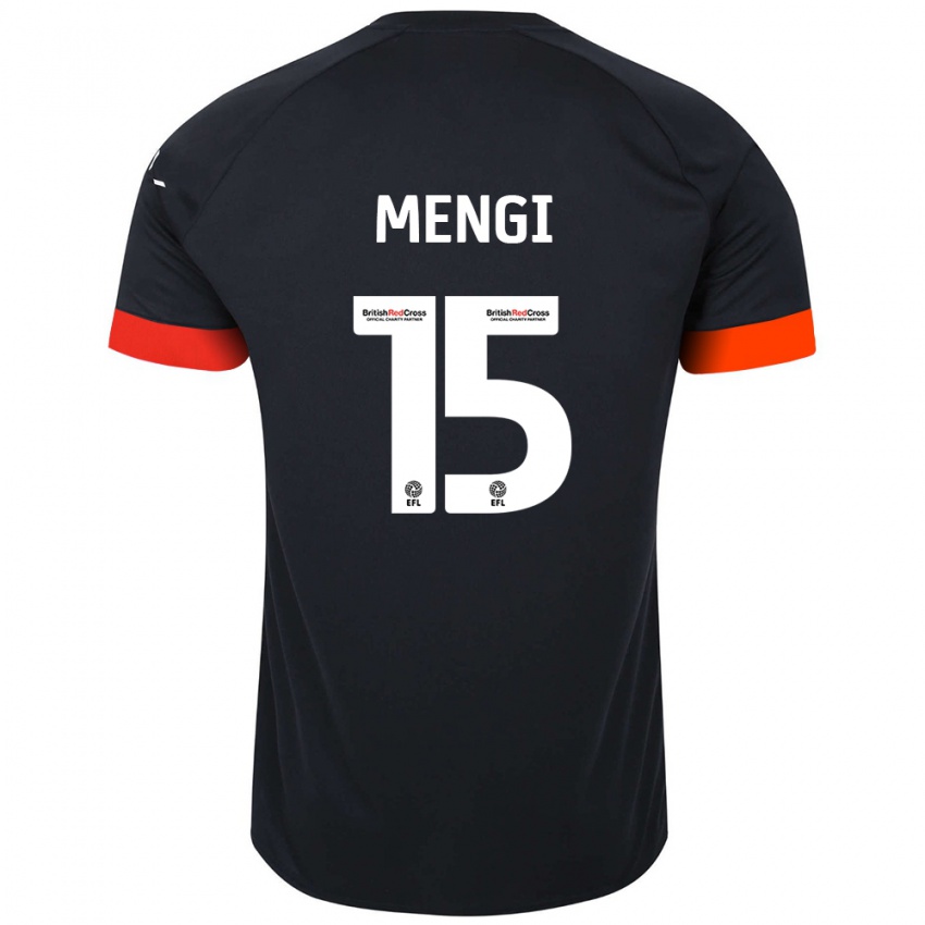 Niño Camiseta Teden Mengi #15 Negro Naranja 2ª Equipación 2024/25 La Camisa Chile