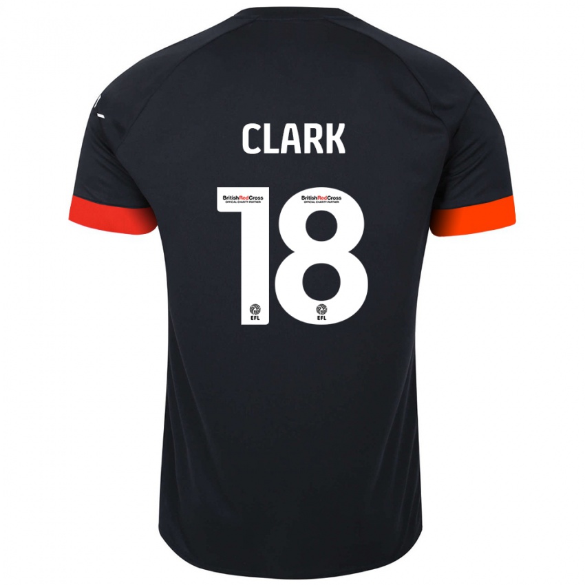 Niño Camiseta Jordan Clark #18 Negro Naranja 2ª Equipación 2024/25 La Camisa Chile