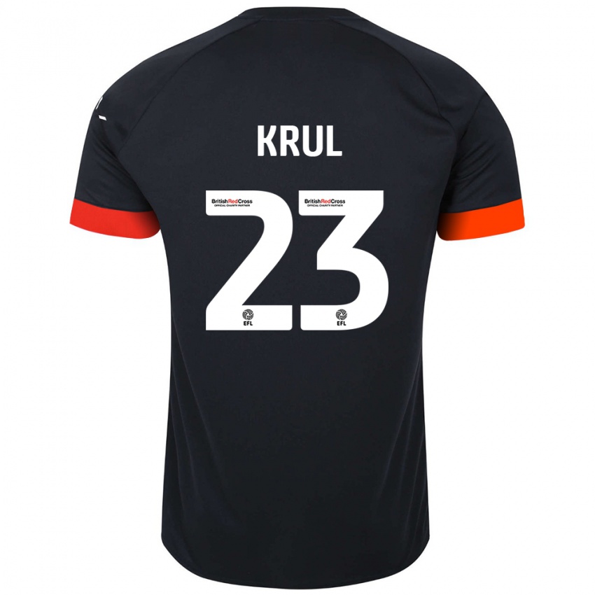 Niño Camiseta Tim Krul #23 Negro Naranja 2ª Equipación 2024/25 La Camisa Chile