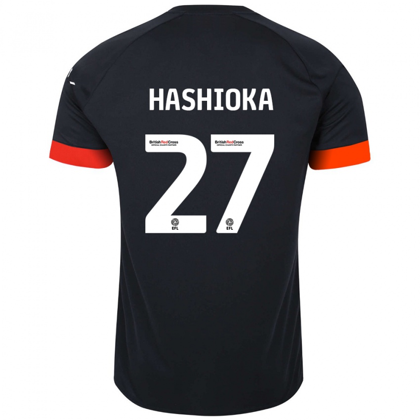 Niño Camiseta Daiki Hashioka #27 Negro Naranja 2ª Equipación 2024/25 La Camisa Chile