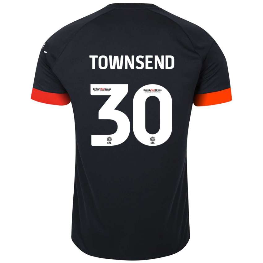 Niño Camiseta Andros Townsend #30 Negro Naranja 2ª Equipación 2024/25 La Camisa Chile