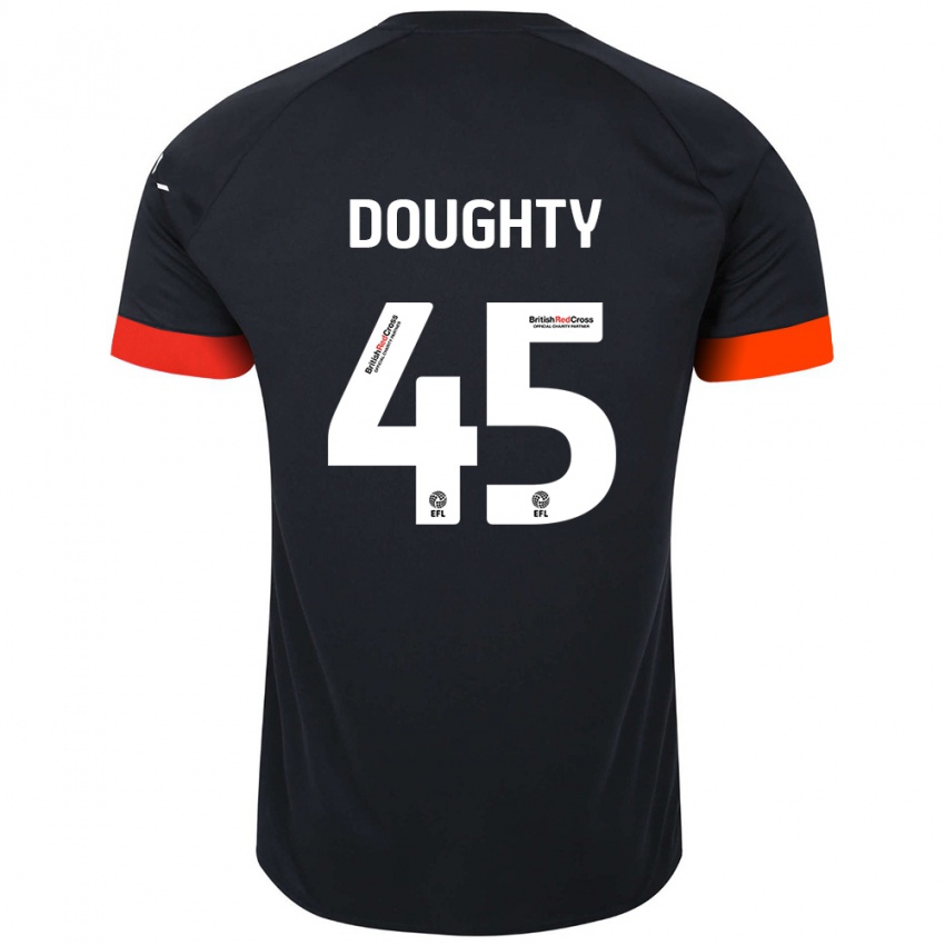 Niño Camiseta Alfie Doughty #45 Negro Naranja 2ª Equipación 2024/25 La Camisa Chile