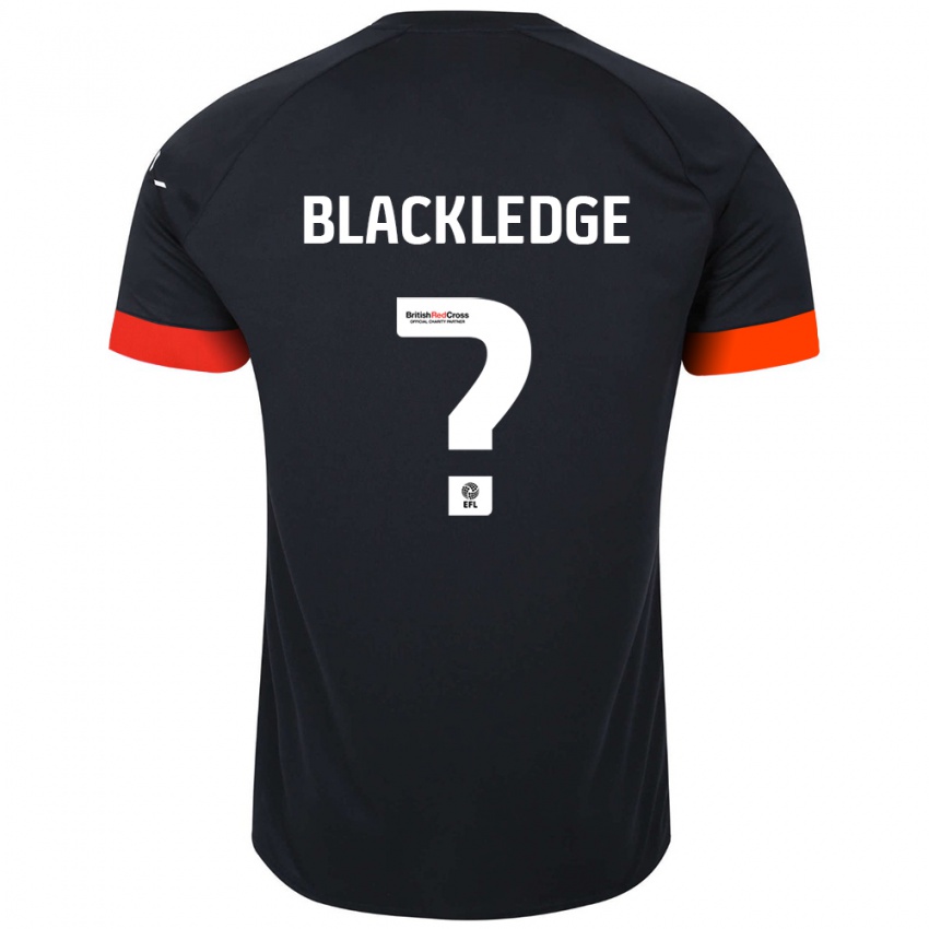 Niño Camiseta Henry Blackledge #0 Negro Naranja 2ª Equipación 2024/25 La Camisa Chile