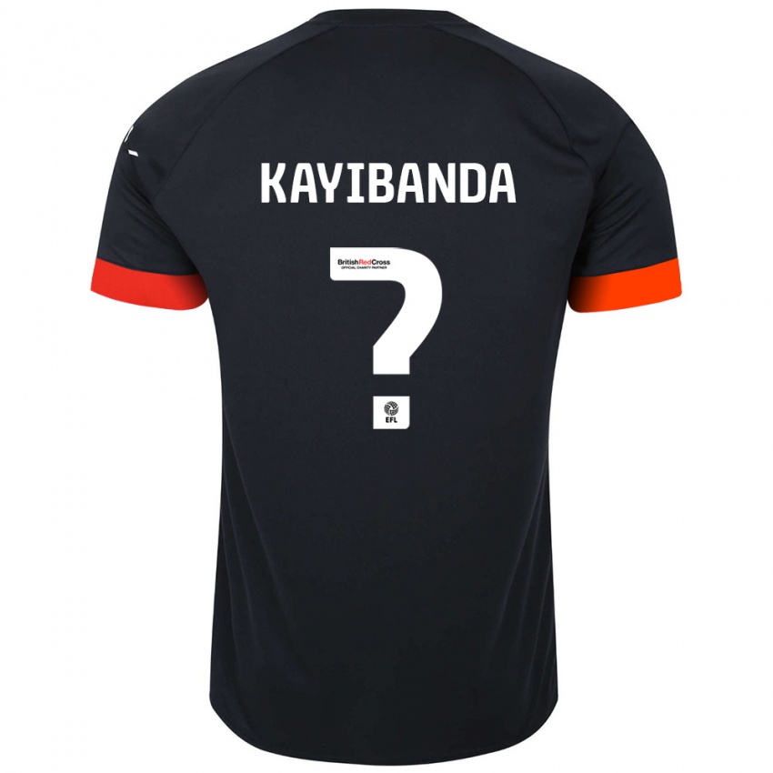 Niño Camiseta Claude Kayibanda #0 Negro Naranja 2ª Equipación 2024/25 La Camisa Chile