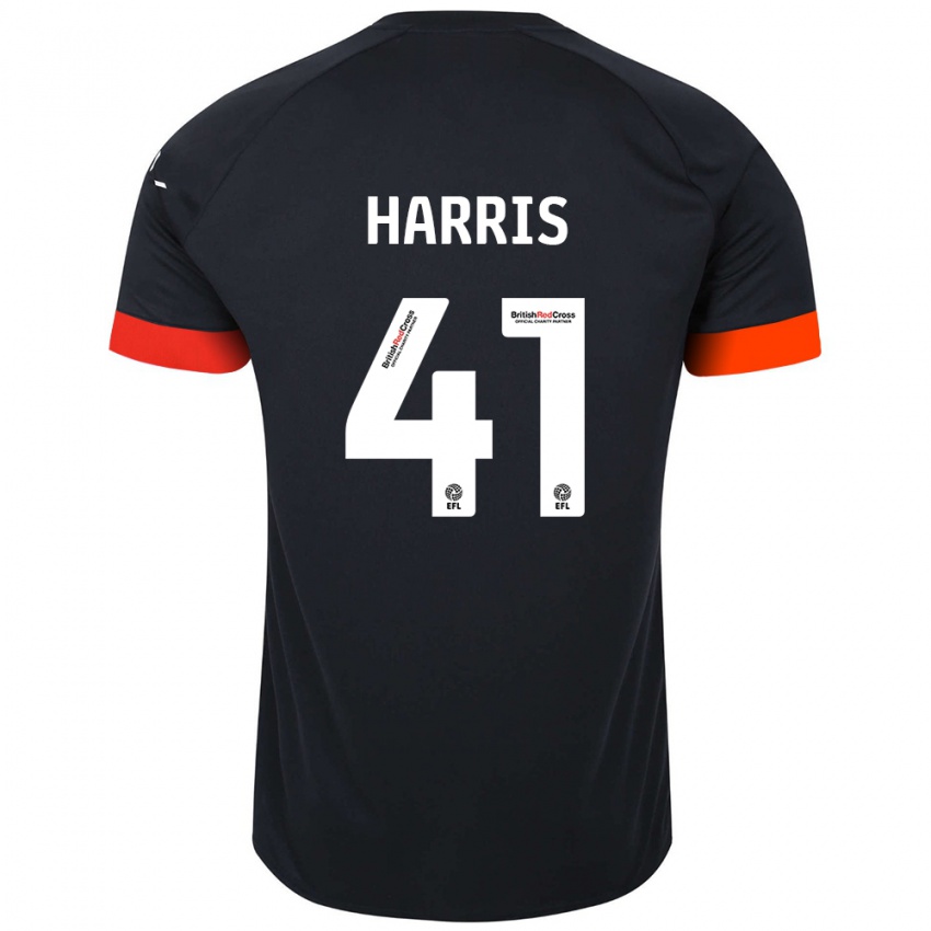 Niño Camiseta Taylan Harris #41 Negro Naranja 2ª Equipación 2024/25 La Camisa Chile