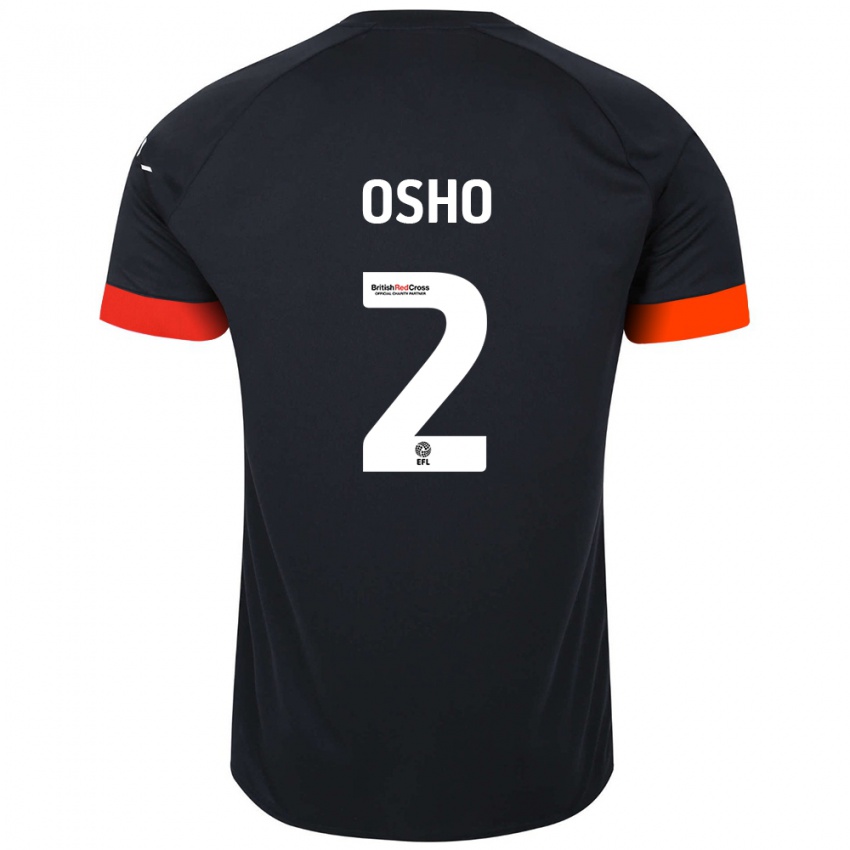 Niño Camiseta Gabriel Osho #2 Negro Naranja 2ª Equipación 2024/25 La Camisa Chile