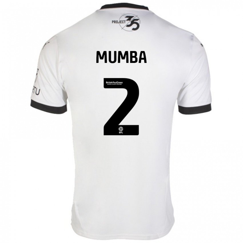 Niño Camiseta Bali Mumba #2 Blanco Negro 2ª Equipación 2024/25 La Camisa Chile