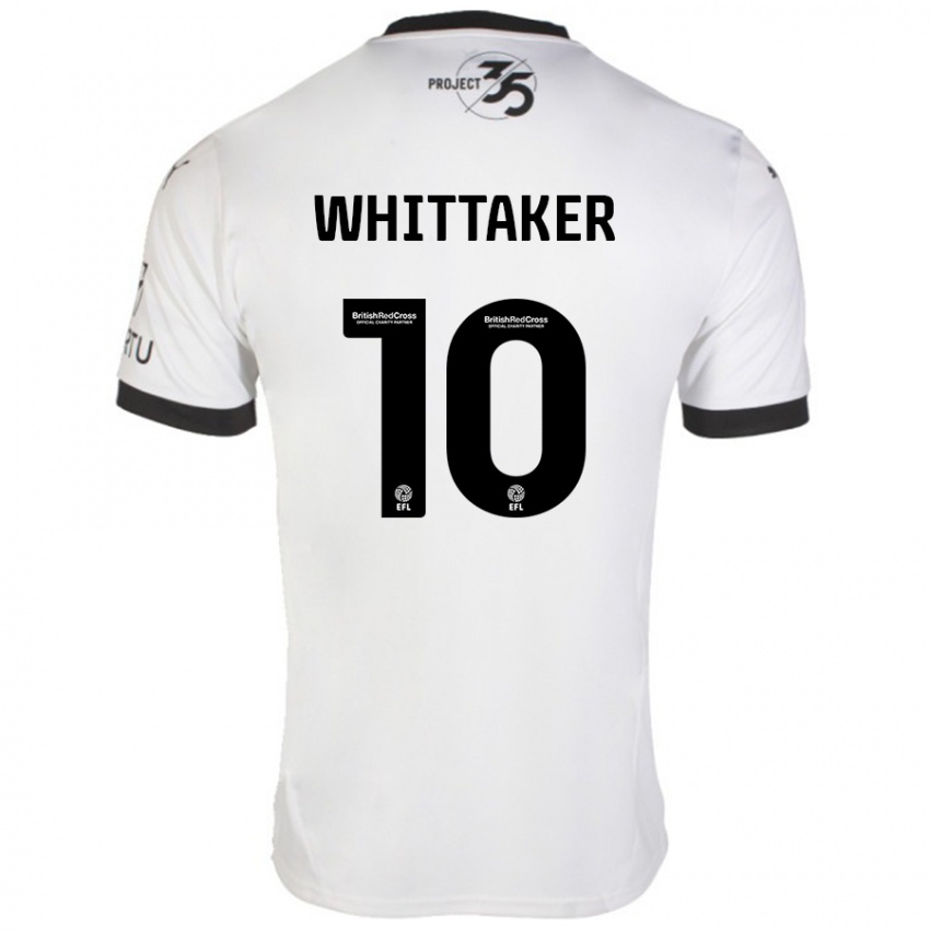 Niño Camiseta Morgan Whittaker #10 Blanco Negro 2ª Equipación 2024/25 La Camisa Chile