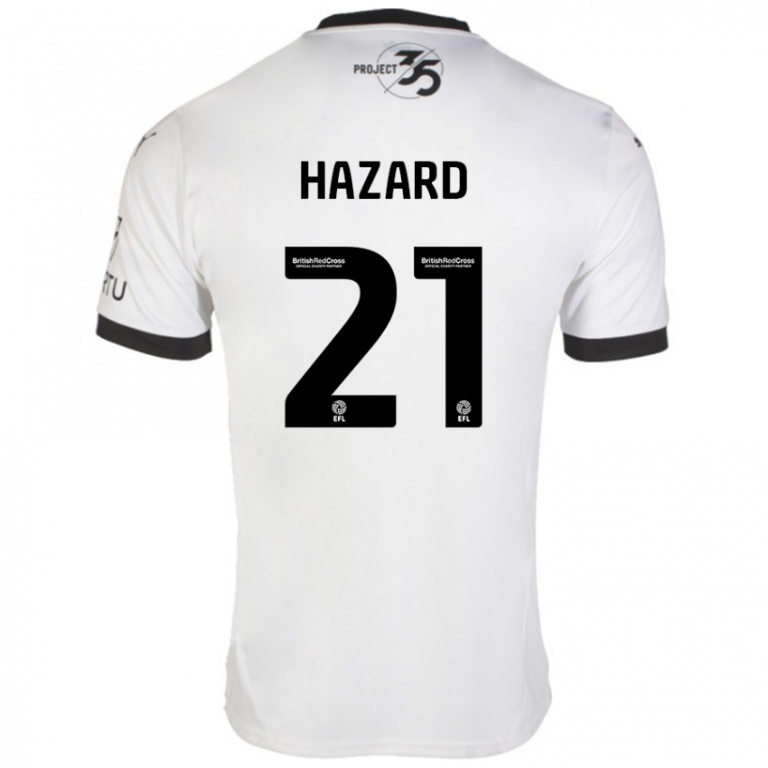 Niño Camiseta Conor Hazard #21 Blanco Negro 2ª Equipación 2024/25 La Camisa Chile