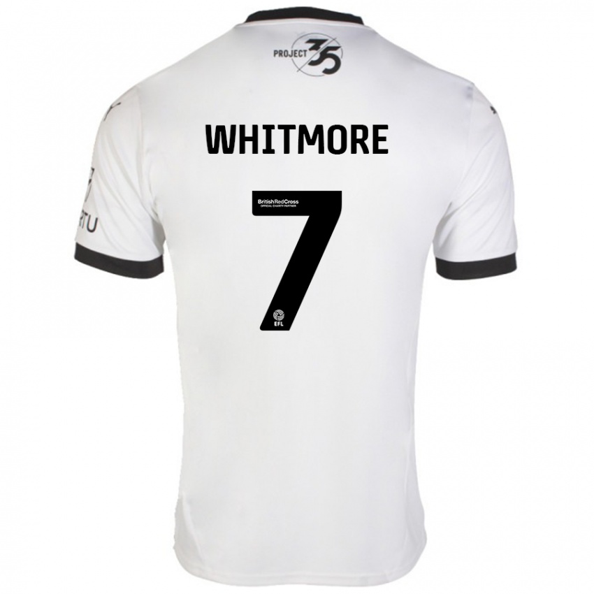 Niño Camiseta Charlotte Whitmore #7 Blanco Negro 2ª Equipación 2024/25 La Camisa Chile