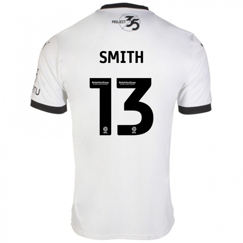 Niño Camiseta Grace Smith #13 Blanco Negro 2ª Equipación 2024/25 La Camisa Chile