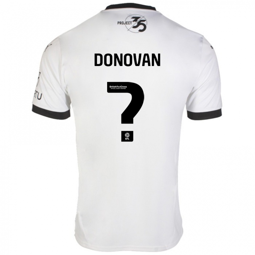 Niño Camiseta Henry Donovan #0 Blanco Negro 2ª Equipación 2024/25 La Camisa Chile