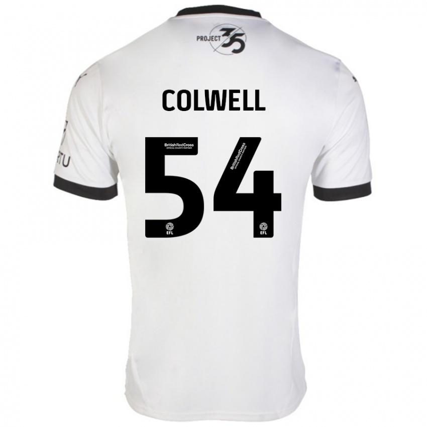 Niño Camiseta Lewis Colwell #54 Blanco Negro 2ª Equipación 2024/25 La Camisa Chile