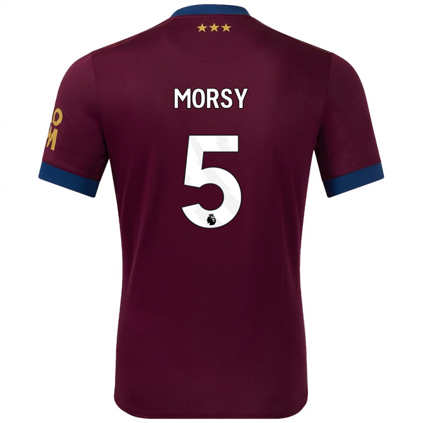 Niño Camiseta Samy Morsy #5 Marrón 2ª Equipación 2024/25 La Camisa Chile