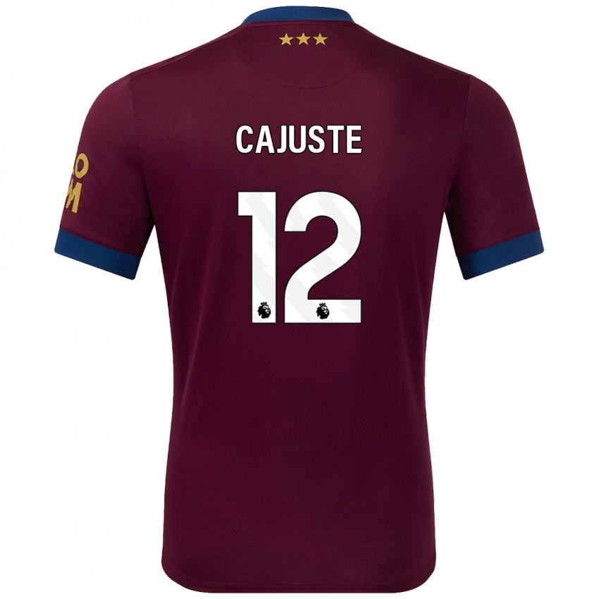 Niño Camiseta Jens Cajuste #12 Marrón 2ª Equipación 2024/25 La Camisa Chile