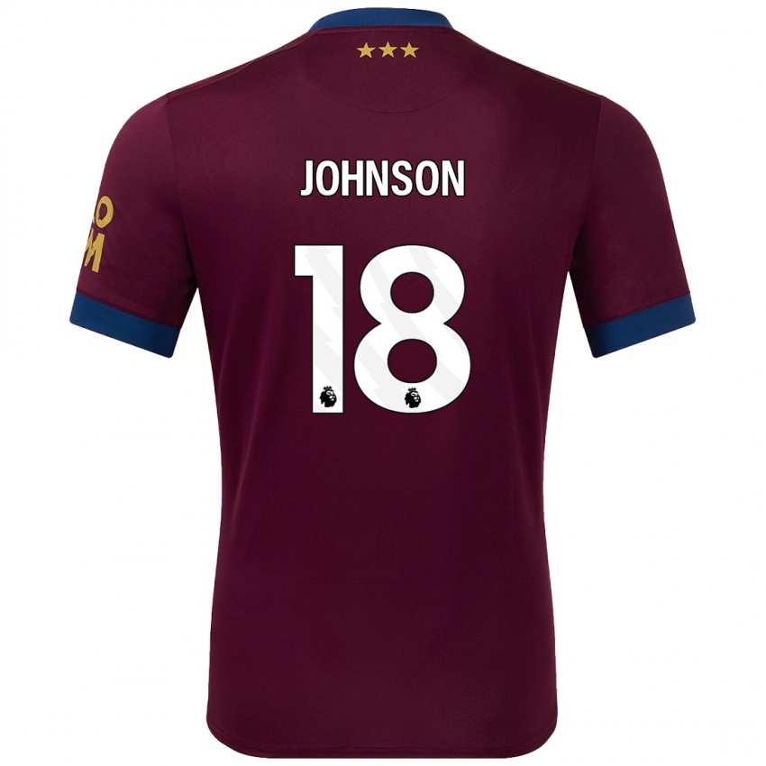 Niño Camiseta Ben Johnson #18 Marrón 2ª Equipación 2024/25 La Camisa Chile