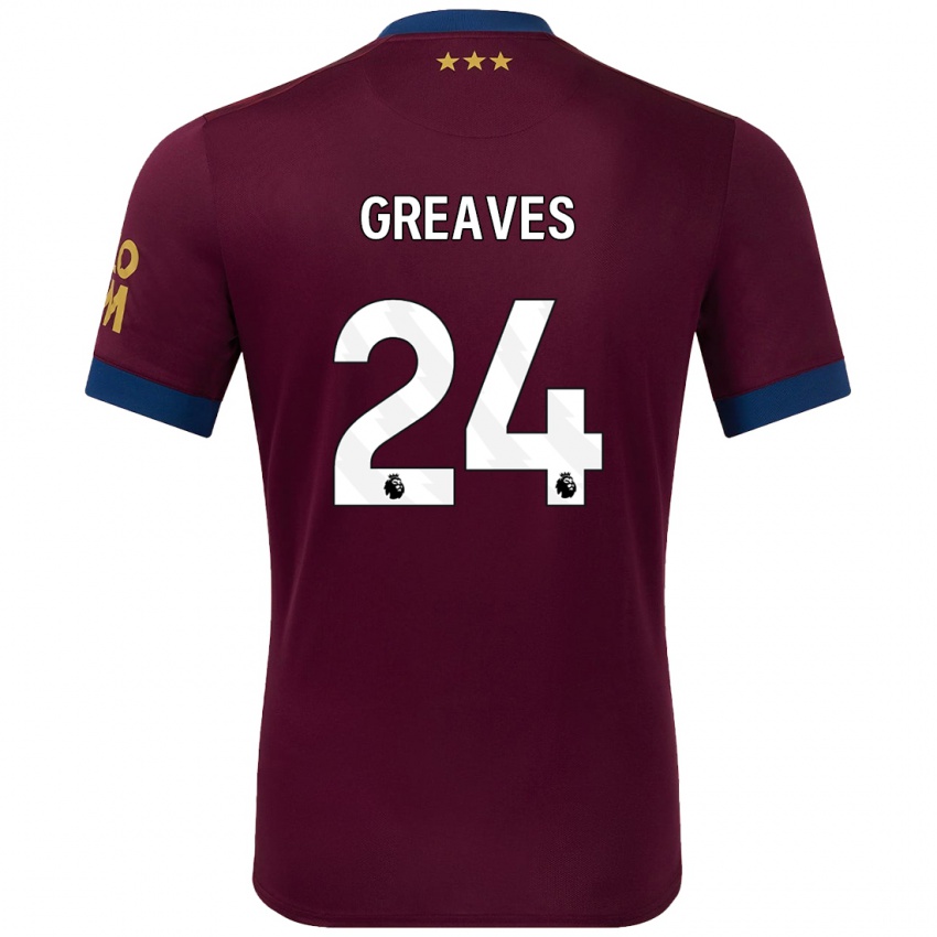 Niño Camiseta Jacob Greaves #24 Marrón 2ª Equipación 2024/25 La Camisa Chile