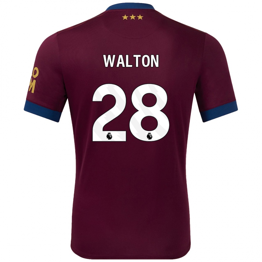 Niño Camiseta Christian Walton #28 Marrón 2ª Equipación 2024/25 La Camisa Chile