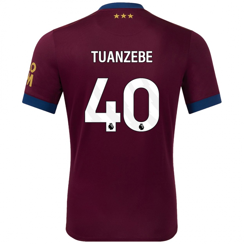 Niño Camiseta Axel Tuanzebe #40 Marrón 2ª Equipación 2024/25 La Camisa Chile