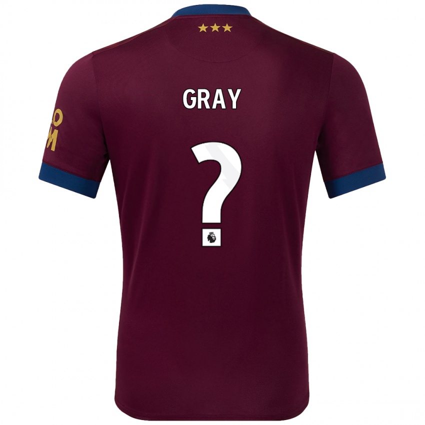 Niño Camiseta Henry Gray #0 Marrón 2ª Equipación 2024/25 La Camisa Chile