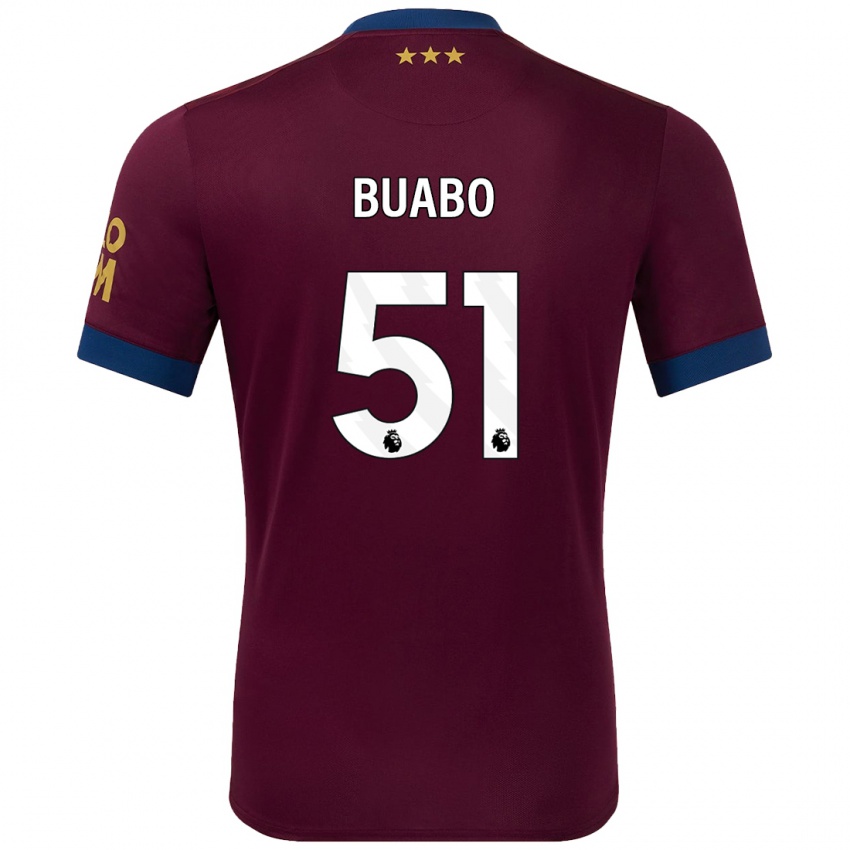 Niño Camiseta Gerard Buabo #51 Marrón 2ª Equipación 2024/25 La Camisa Chile