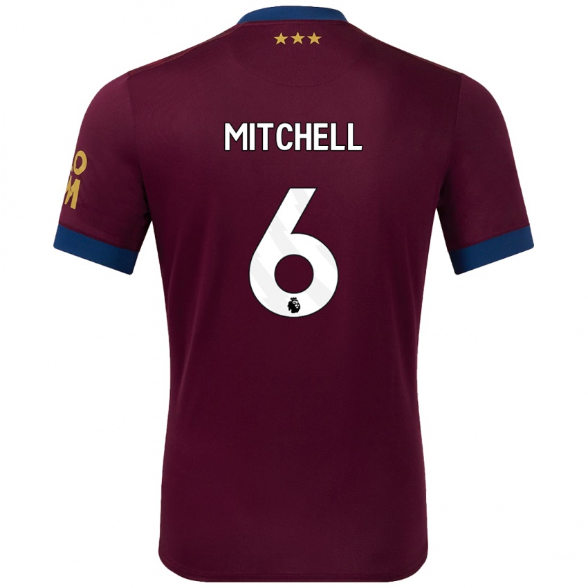 Niño Camiseta Leah Mitchell #6 Marrón 2ª Equipación 2024/25 La Camisa Chile