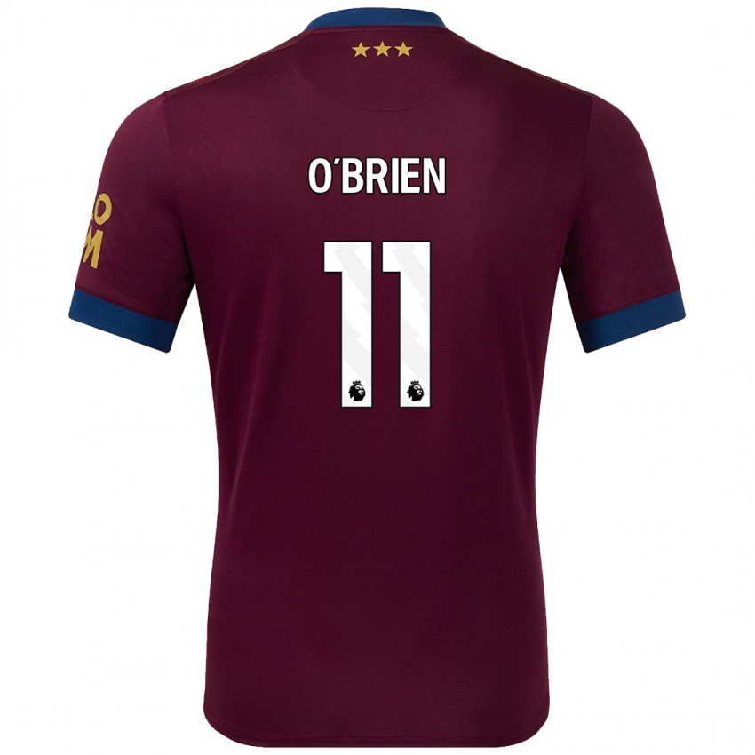 Niño Camiseta Lucy O'brien #11 Marrón 2ª Equipación 2024/25 La Camisa Chile