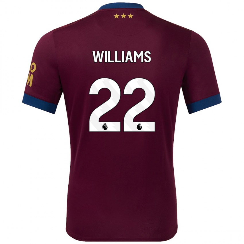 Niño Camiseta Evie Williams #22 Marrón 2ª Equipación 2024/25 La Camisa Chile