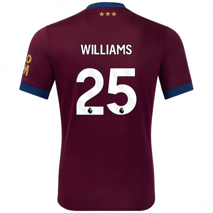 Niño Camiseta Erin Williams #25 Marrón 2ª Equipación 2024/25 La Camisa Chile