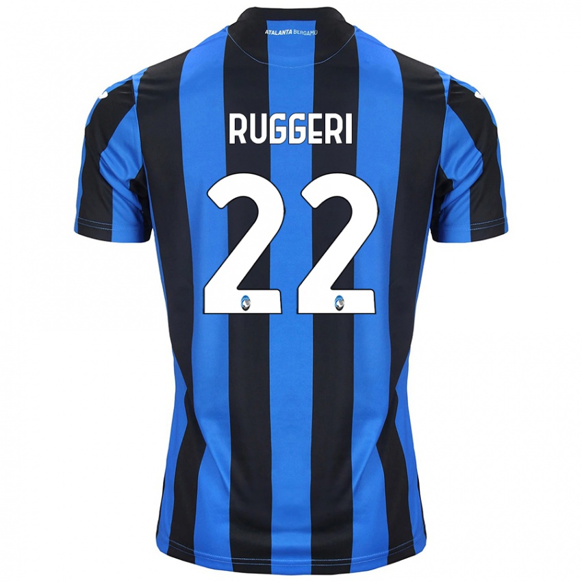 Hombre Camiseta Matteo Ruggeri #22 Azul Negro 1ª Equipación 2024/25 La Camisa Chile