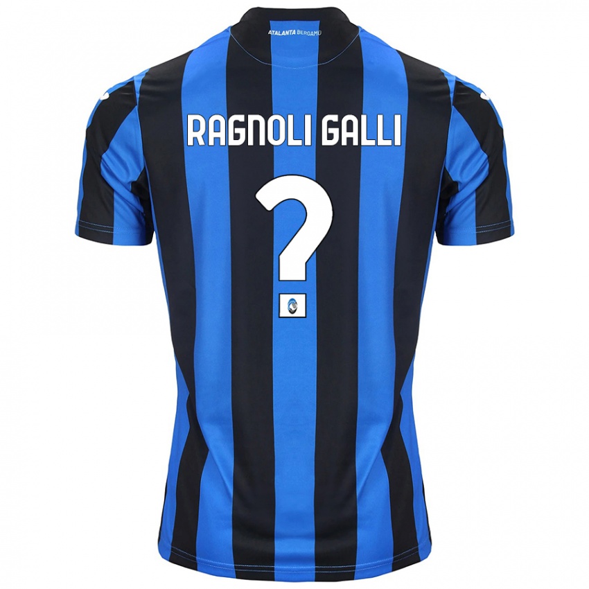 Hombre Camiseta Federico Ragnoli Galli #0 Azul Negro 1ª Equipación 2024/25 La Camisa Chile