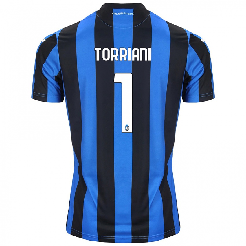 Hombre Camiseta Andrea Torriani #1 Azul Negro 1ª Equipación 2024/25 La Camisa Chile