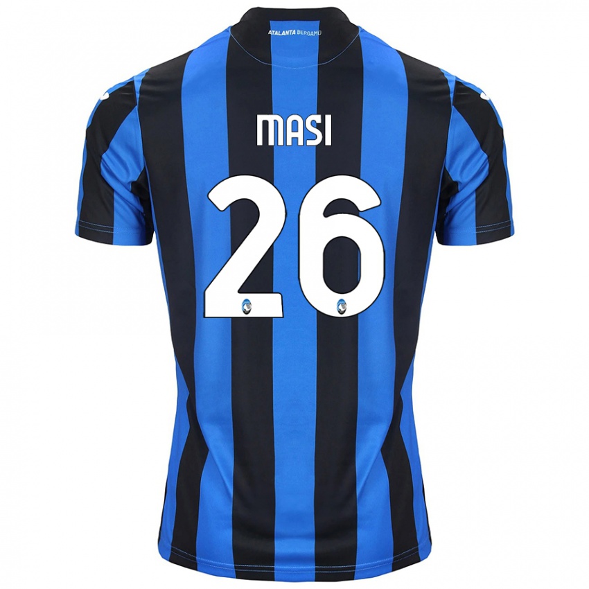 Hombre Camiseta Alberto Masi #26 Azul Negro 1ª Equipación 2024/25 La Camisa Chile