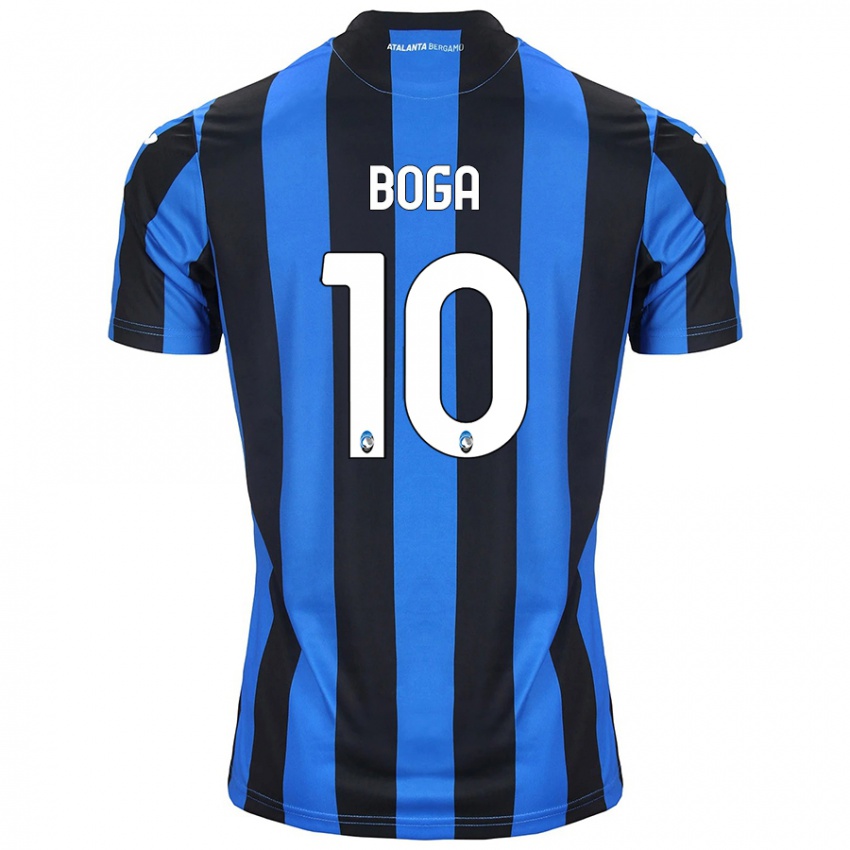 Hombre Camiseta Jeremie Boga #10 Azul Negro 1ª Equipación 2024/25 La Camisa Chile