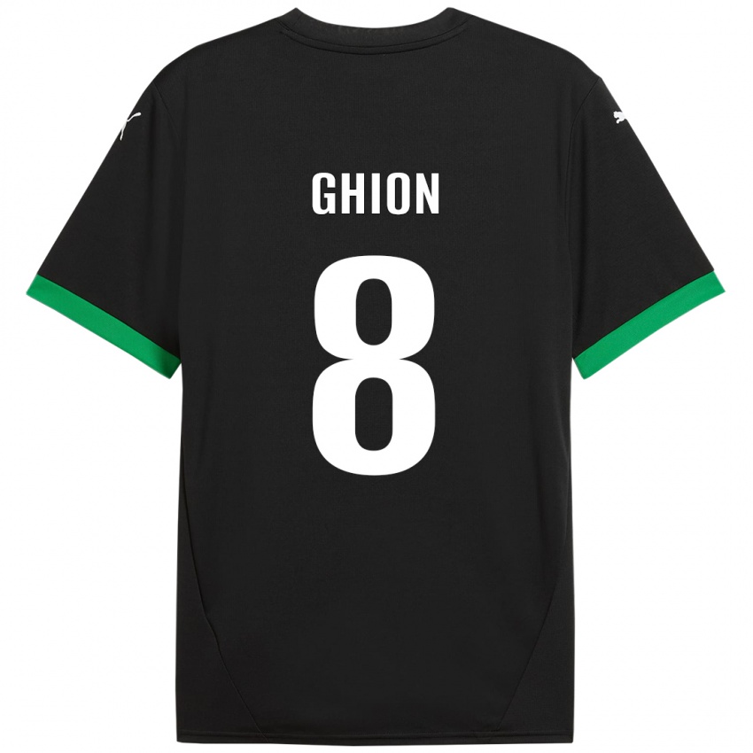 Hombre Camiseta Andrea Ghion #8 Negro Verde Oscuro 1ª Equipación 2024/25 La Camisa Chile