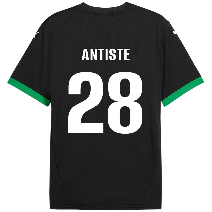 Hombre Camiseta Janis Antiste #28 Negro Verde Oscuro 1ª Equipación 2024/25 La Camisa Chile