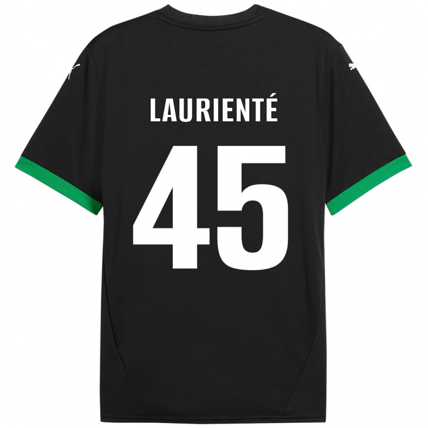 Hombre Camiseta Armand Laurienté #45 Negro Verde Oscuro 1ª Equipación 2024/25 La Camisa Chile