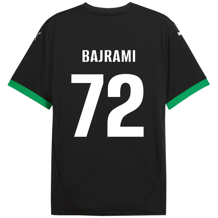 Hombre Camiseta Nedim Bajrami #72 Negro Verde Oscuro 1ª Equipación 2024/25 La Camisa Chile