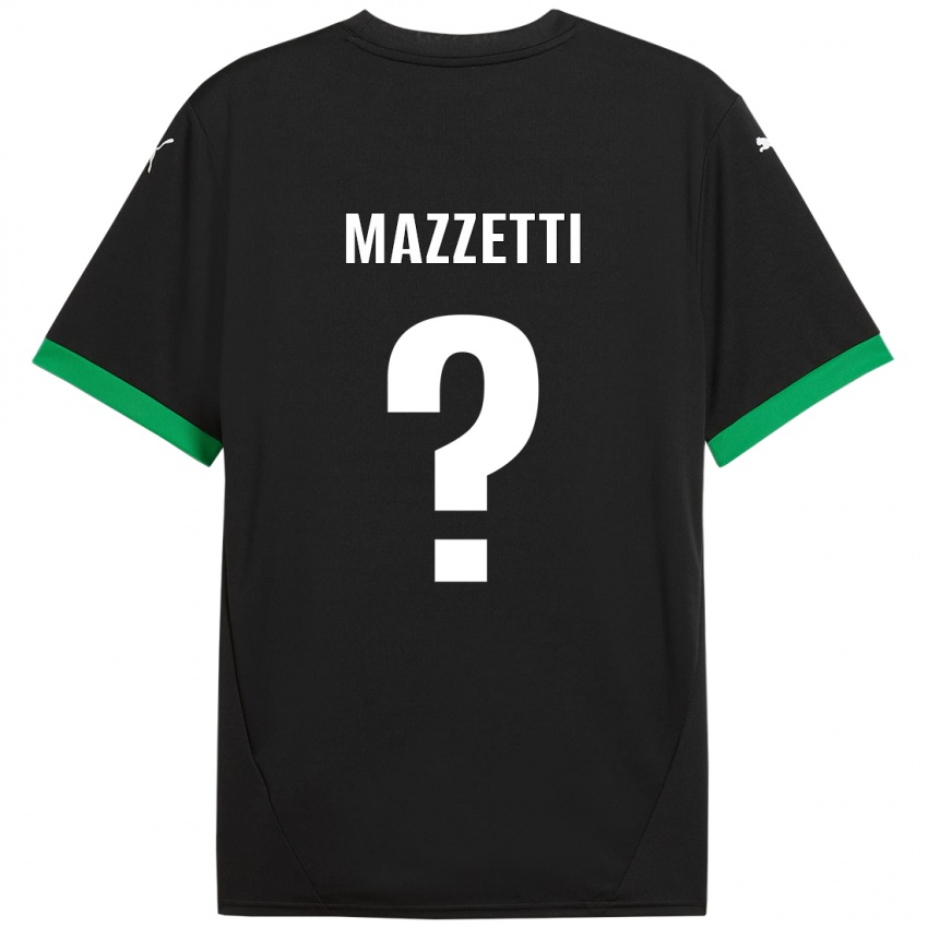 Hombre Camiseta Riccardo Mazzetti #0 Negro Verde Oscuro 1ª Equipación 2024/25 La Camisa Chile