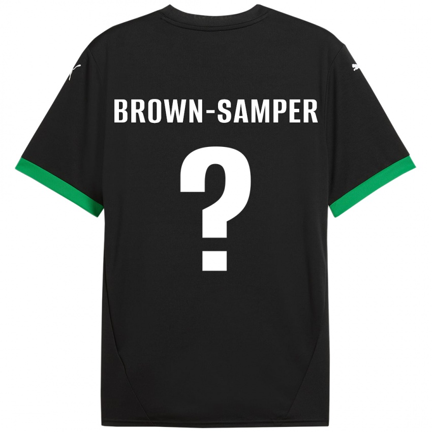 Hombre Camiseta Isaac Brown-Samper #0 Negro Verde Oscuro 1ª Equipación 2024/25 La Camisa Chile