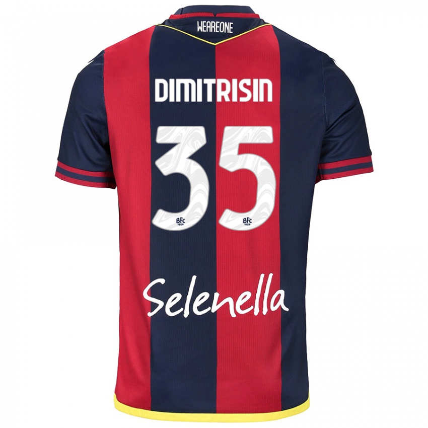 Hombre Camiseta Danila Dimitrișin #35 Rojo Azul Real 1ª Equipación 2024/25 La Camisa Chile