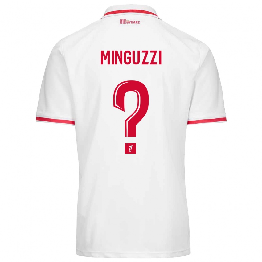 Hombre Camiseta Matteo Minguzzi #0 Blanco Rojo 1ª Equipación 2024/25 La Camisa Chile