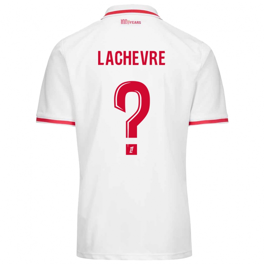 Hombre Camiseta Téo Lachevre #0 Blanco Rojo 1ª Equipación 2024/25 La Camisa Chile